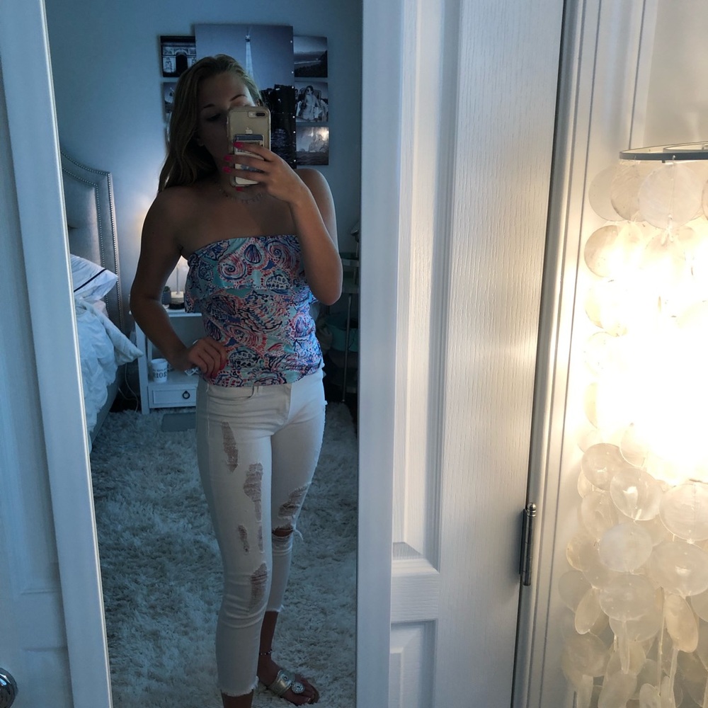 Beachy Lilly Pulitzer Tube Top